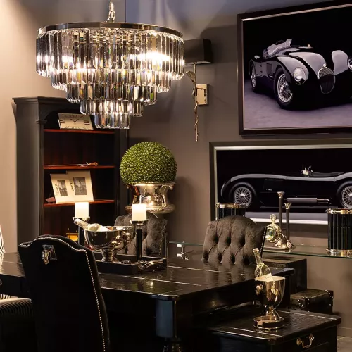 Payaa Plafondlamp Reed 80x80x51cm Rook Kristal (109892)