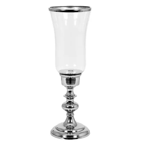 Windlicht Fernando 17x17x54cm zilver