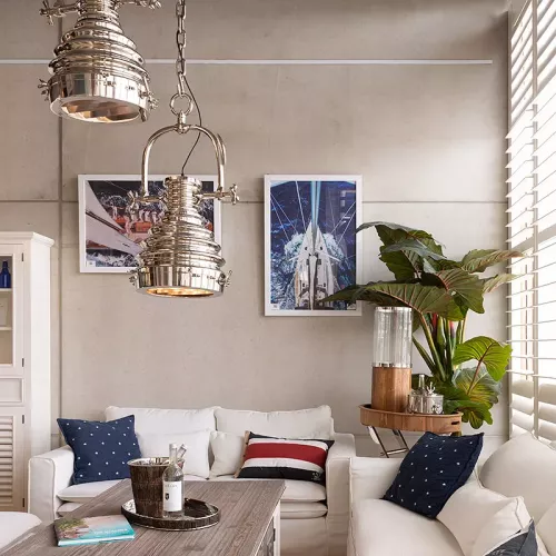 Payaa Plafondlamp 46x36x82cm studio look zilver (101765)